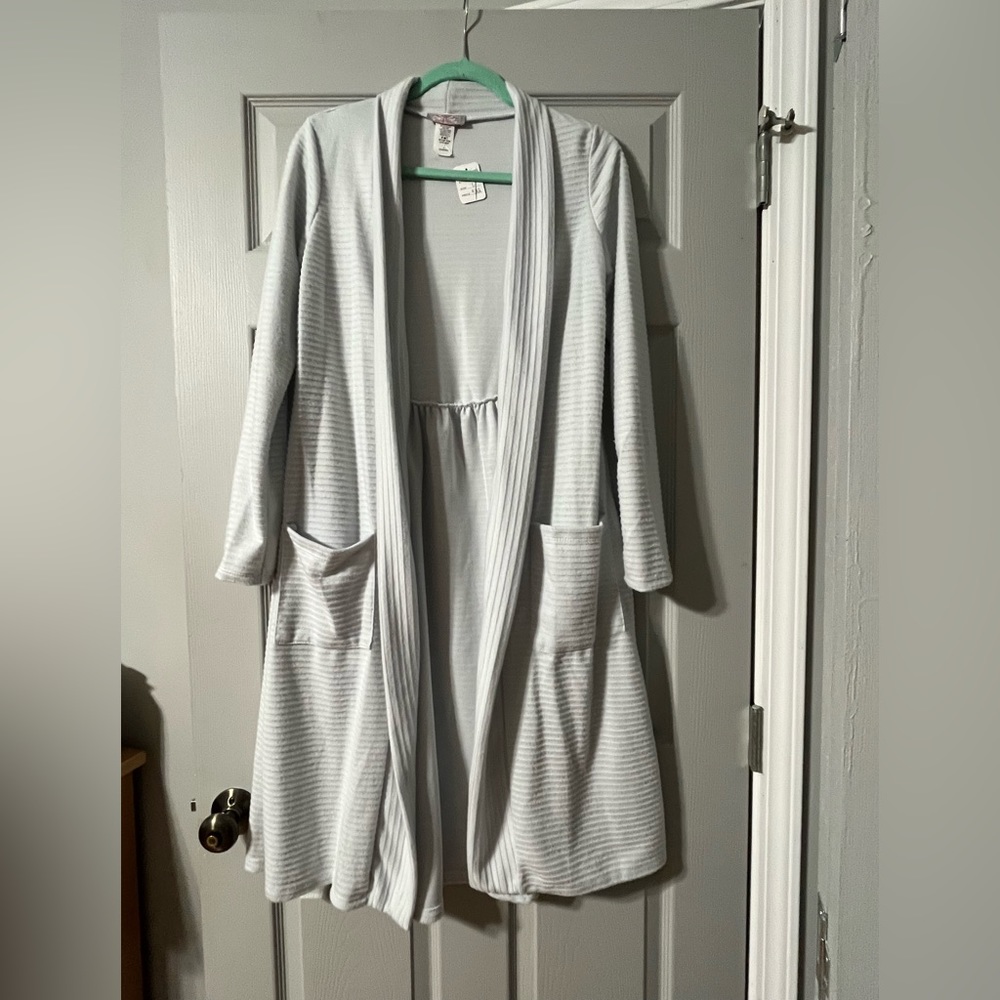 NWT Light Gray Long Cardigan Large